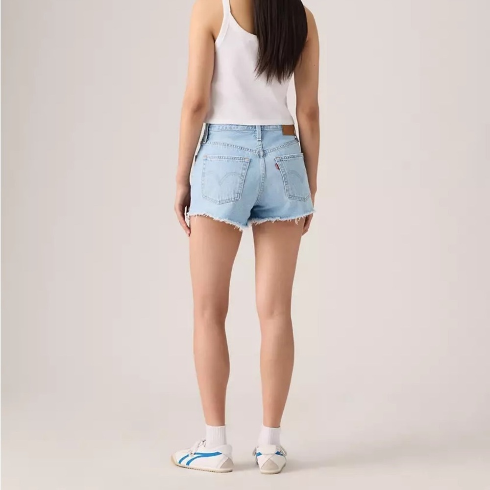 Levi’s Premium Big E 501 Original Fit High Rise Women’s Blue Jeans Shorts 25